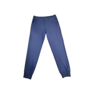 J.Crew Pants Mens Sz L Blue Knit Authentic Fleece Joggers Drawstring Workout C33